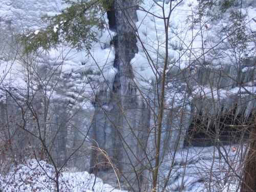 Rainbow Falls in Ice